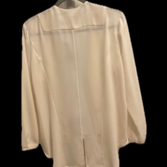 Rag And Bone Cream Silk Button Down Open Jacket Womens Size Large - Picture 2 of 3